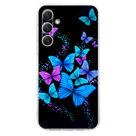 For Samsung Galaxy A16 5G / 4G Case Pattern Printing Shockproof Soft TPU Phone Cover - Colorful Butterflies