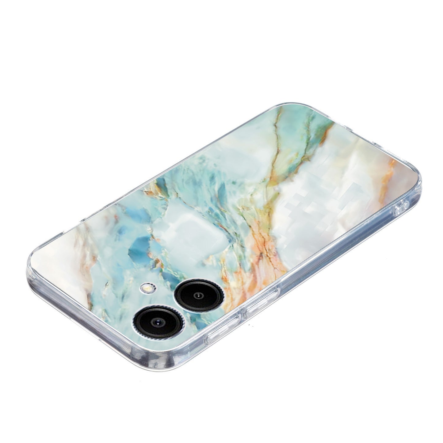 For Samsung Galaxy A06 Case Pattern Printing Shockproof Soft TPU Phone Cover - Oil Painting Marble
