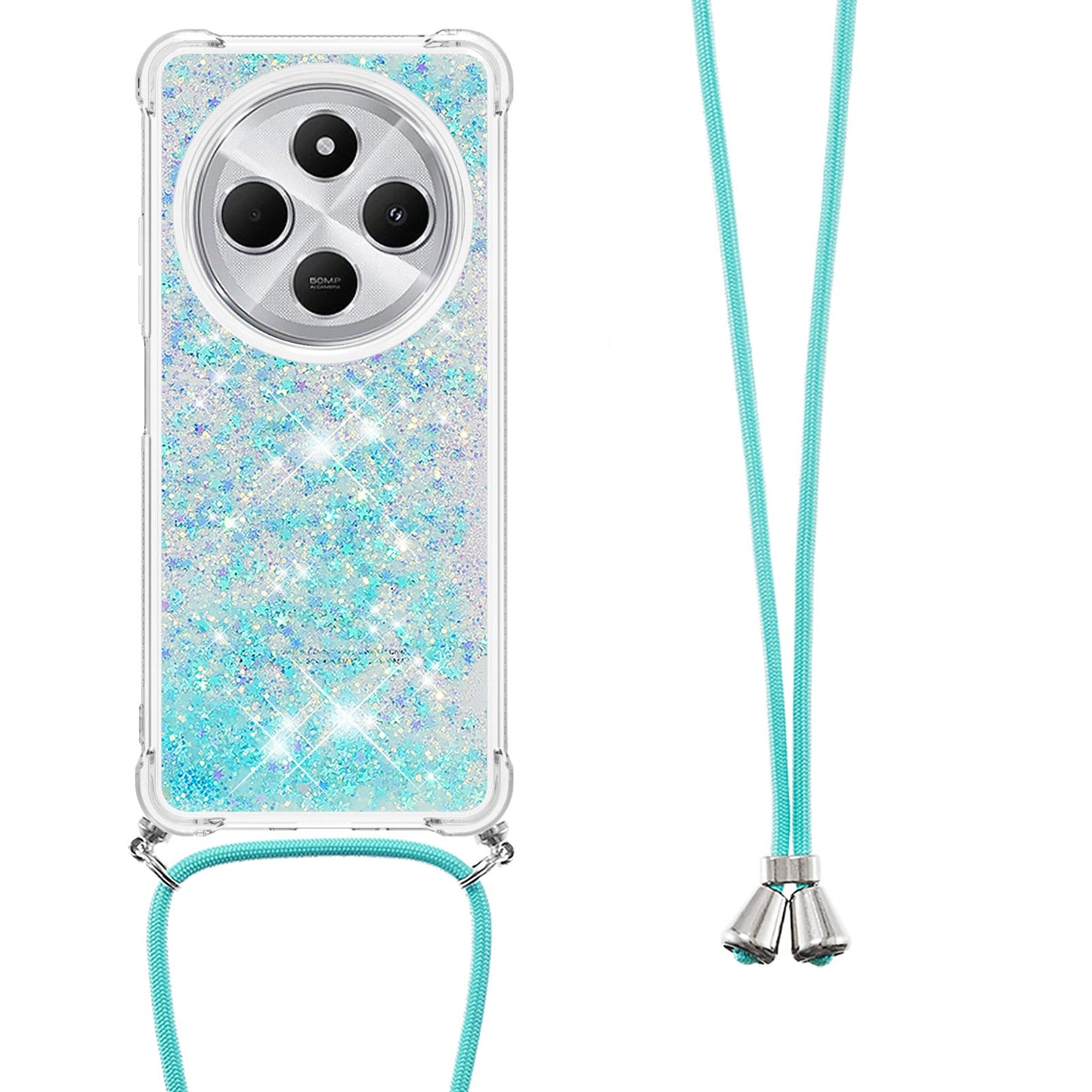 For Xiaomi Redmi 14R 5G / Xiaomi Poco C75 4G / Xiaomi Redmi 14C 4G Case Quicksand TPU Phone Cover - Blue / Pentagram
