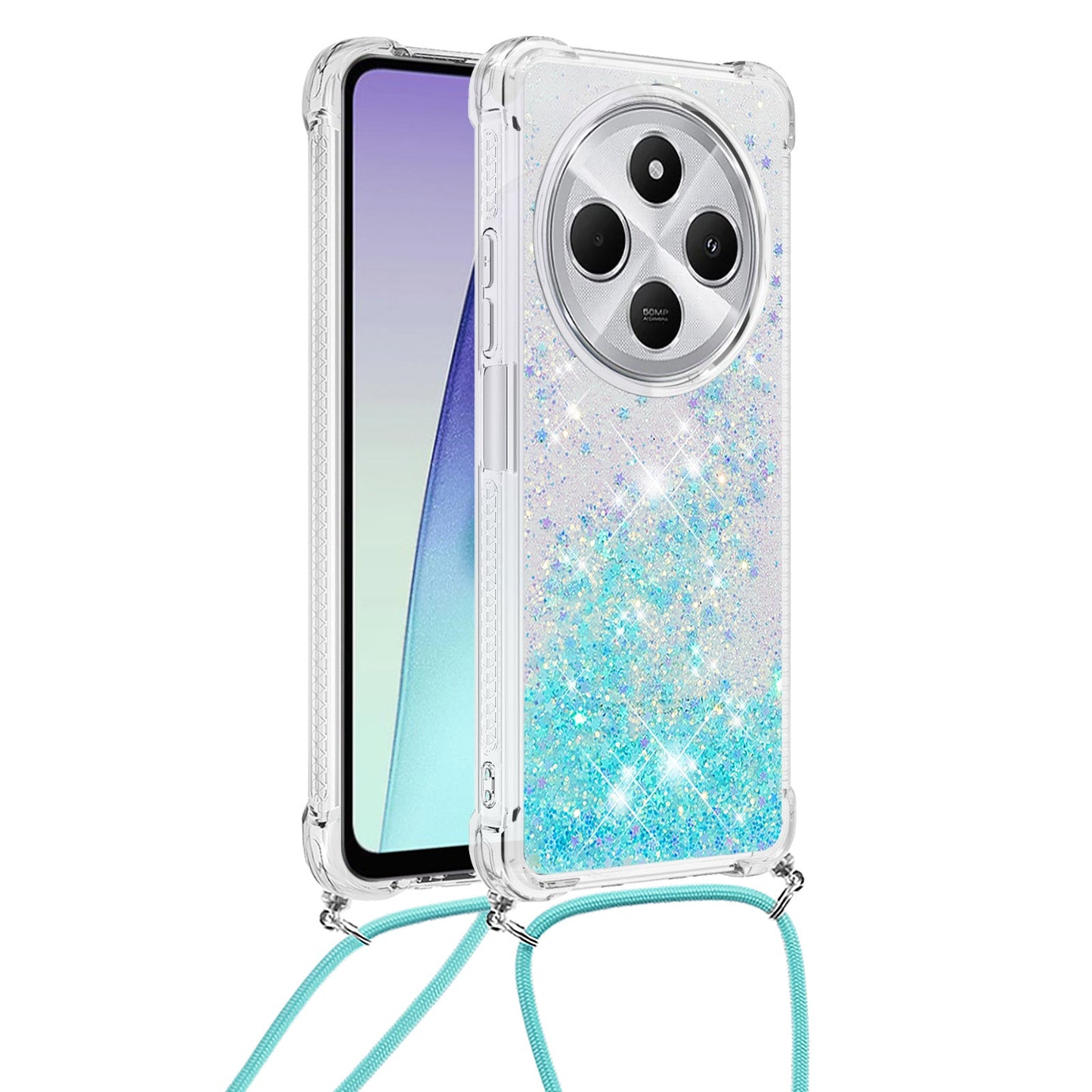 For Xiaomi Redmi 14R 5G / Xiaomi Poco C75 4G / Xiaomi Redmi 14C 4G Case Quicksand TPU Phone Cover - Blue / Pentagram
