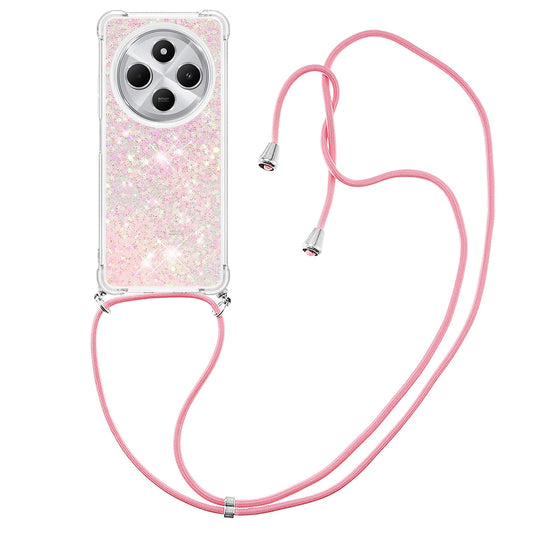 For Xiaomi Redmi 14R 5G / Xiaomi Poco C75 4G / Xiaomi Redmi 14C 4G Case Quicksand TPU Phone Cover - Pink / Pentagram