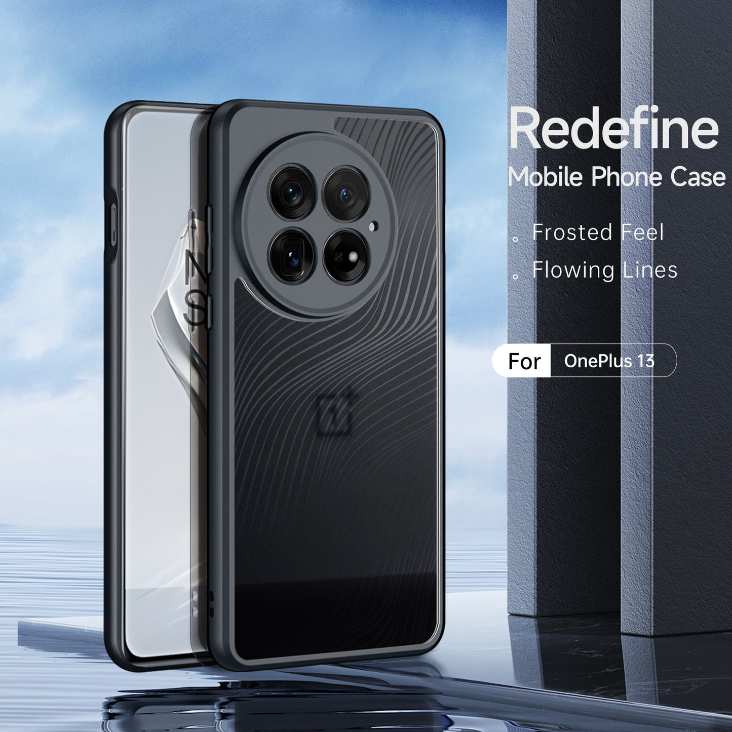 For OnePlus 13 Case DUX DUCIS Aimo Series TPU+PC Matte Drop-proof Phone Cover (REACH Certification) - Black