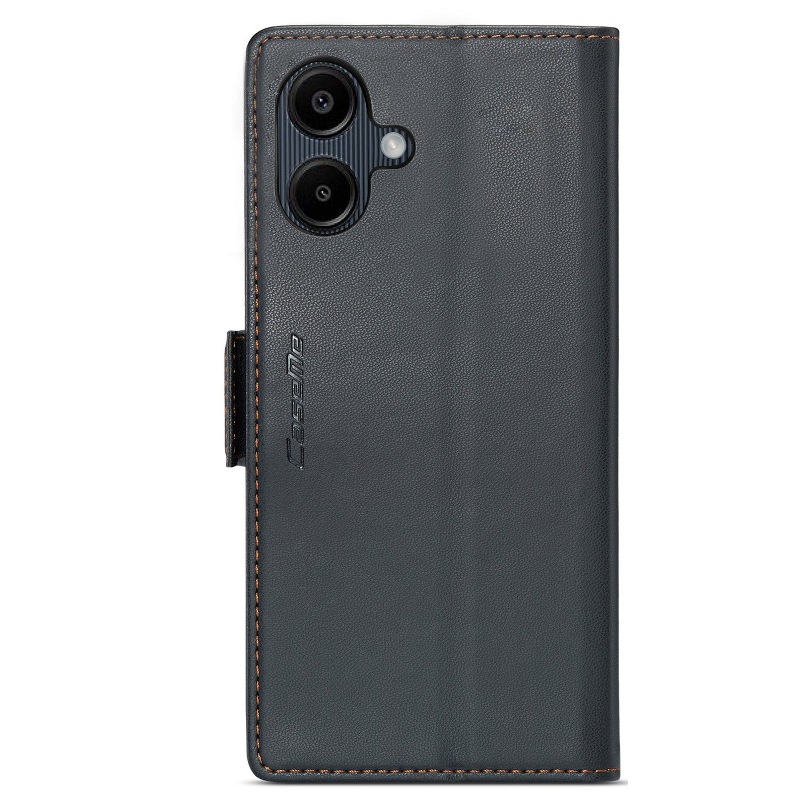 For Samsung Galaxy A06 Case CASEME 023 Series RFID Blocking Glossy Stand Phone Cover - Black