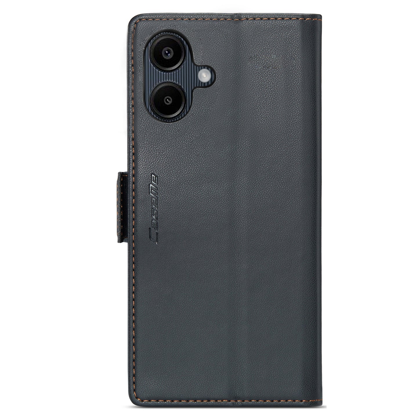 For Samsung Galaxy A06 Case CASEME 023 Series RFID Blocking Glossy Stand Phone Cover - Black