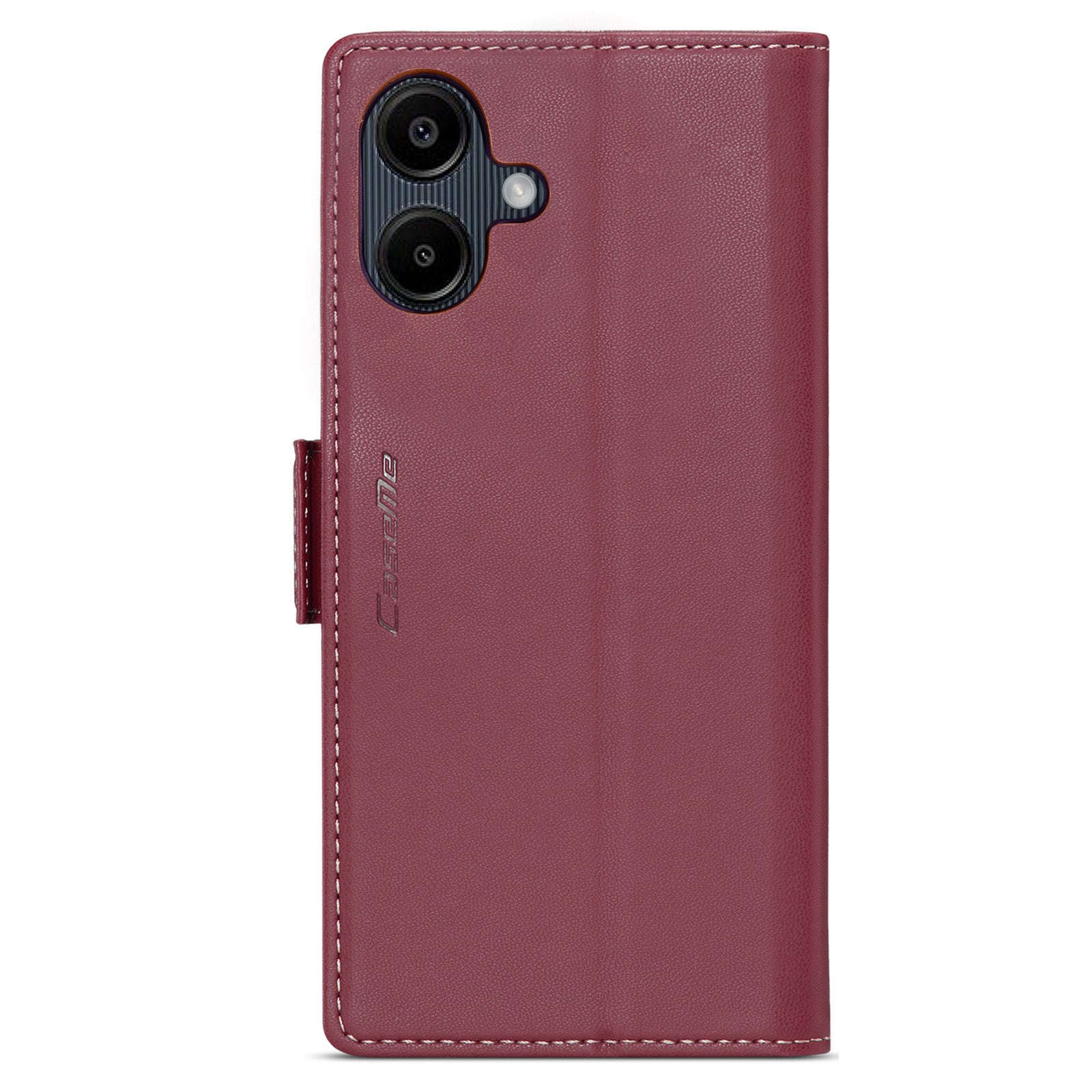 For Samsung Galaxy A06 Case CASEME 023 Series RFID Blocking Glossy Stand Phone Cover - Red