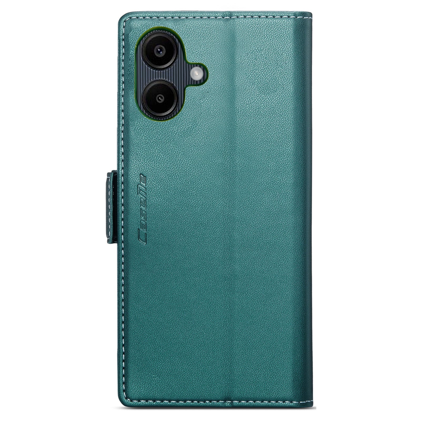For Samsung Galaxy A06 Case CASEME 023 Series RFID Blocking Glossy Stand Phone Cover - Green