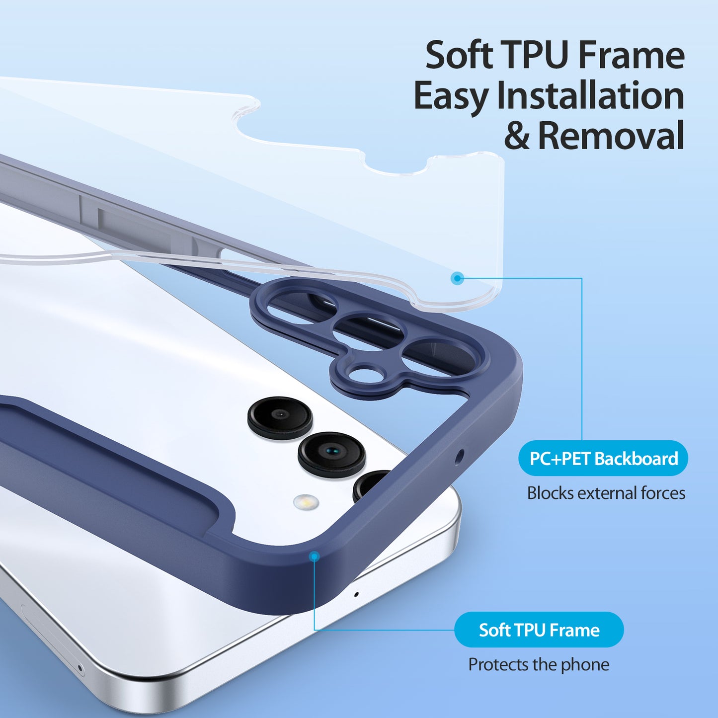 For Samsung Galaxy A16 4G / Galaxy A16 5G Case DUX DUCIS Skin X Pro Series Leather Flip Cover Stand with Card Slots - Blue