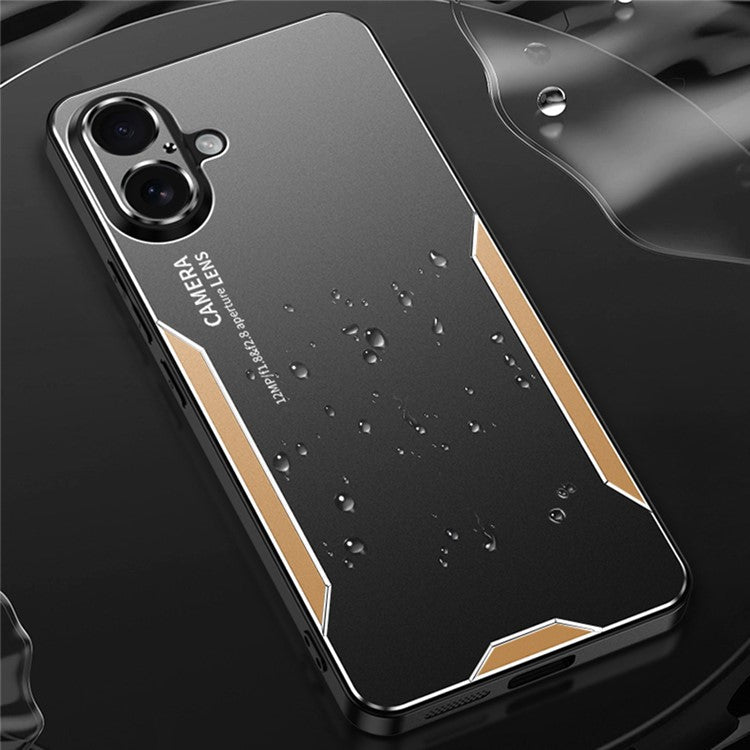 For iPhone 16 Plus Phone Case Aluminium Alloy TPU PC Back Cover - Red