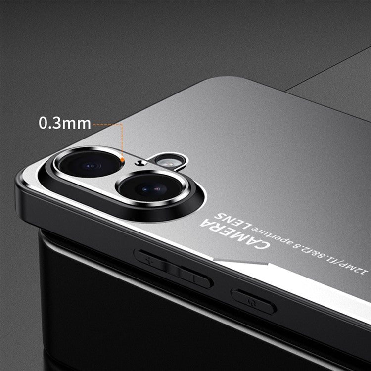 For iPhone 16 Plus Phone Case Aluminium Alloy TPU PC Back Cover - Red