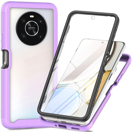 For Honor X9 4G / 5G / X30 5G / Magic4 Lite 5G 3-in-1 PC + TPU Full Protection Phone Case with PET Screen Protector - Purple