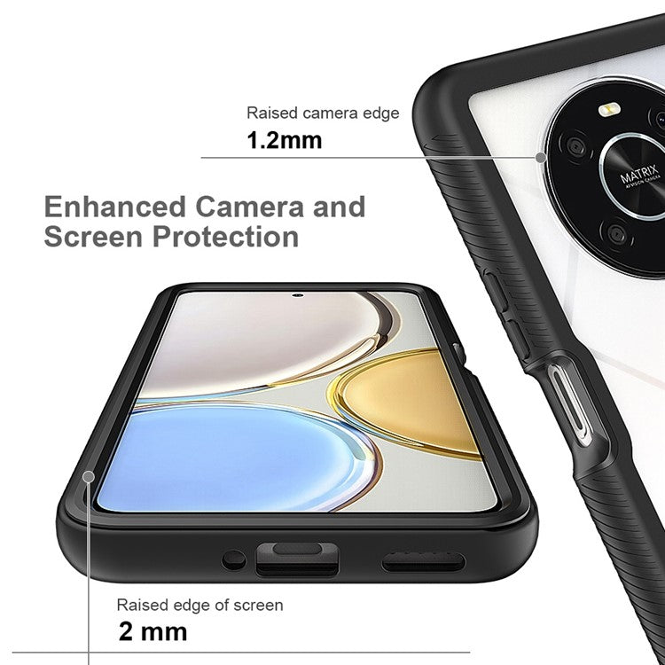 For Honor X9 4G / 5G / X30 5G / Magic4 Lite 5G 3-in-1 PC + TPU Full Protection Phone Case with PET Screen Protector - Dark Blue