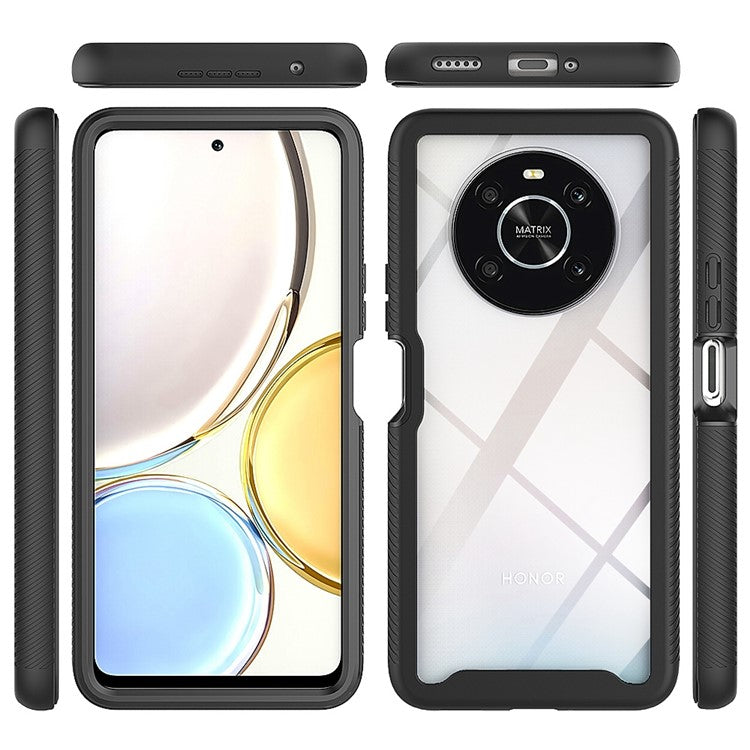 For Honor X9 4G / 5G / X30 5G / Magic4 Lite 5G 3-in-1 PC + TPU Full Protection Phone Case with PET Screen Protector - Dark Blue