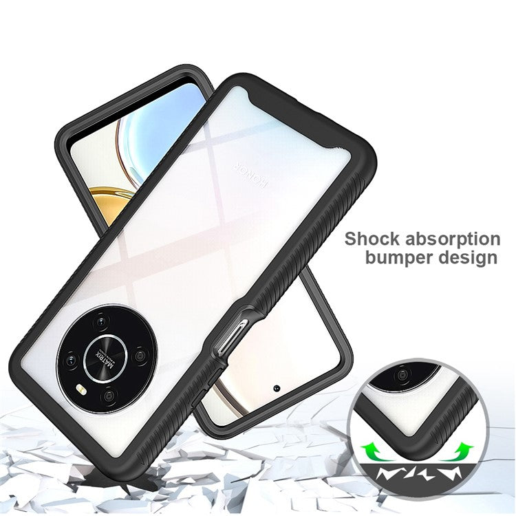 For Honor X9 4G / 5G / X30 5G / Magic4 Lite 5G 3-in-1 PC + TPU Full Protection Phone Case with PET Screen Protector - Baby Blue