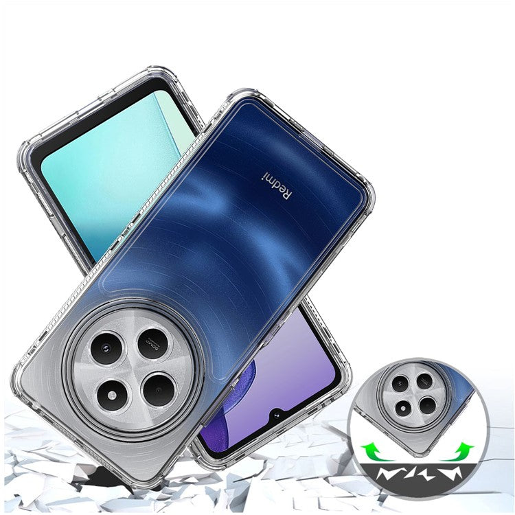 For Xiaomi Poco C75 4G / Redmi 14R 5G / 14C 4G Case Anti-Scratch Acrylic+TPU Clear Phone Cover