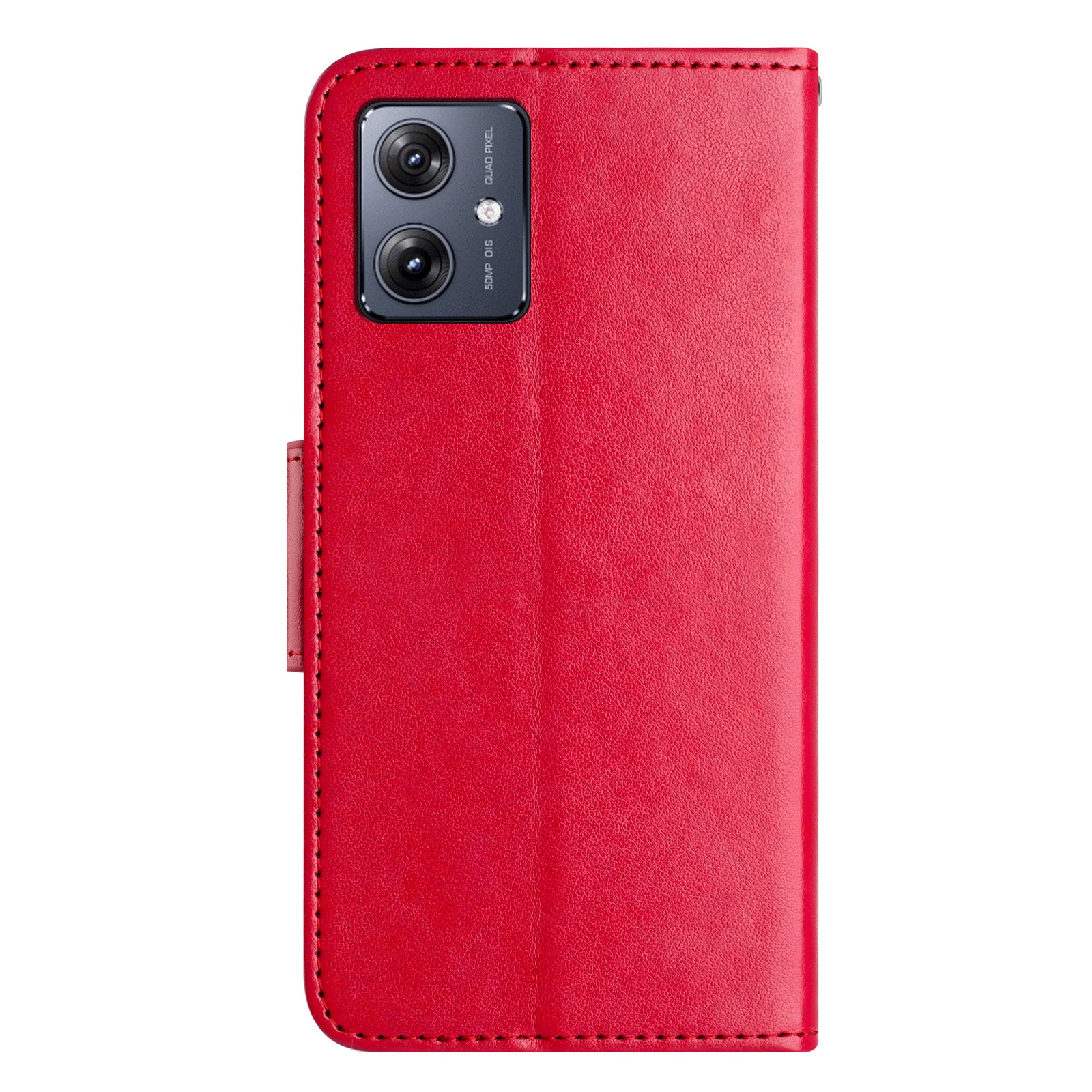 For Samsung Galaxy A06 Case Imprinted Mini Butterfly Leather Wallet Phone Cover - Red