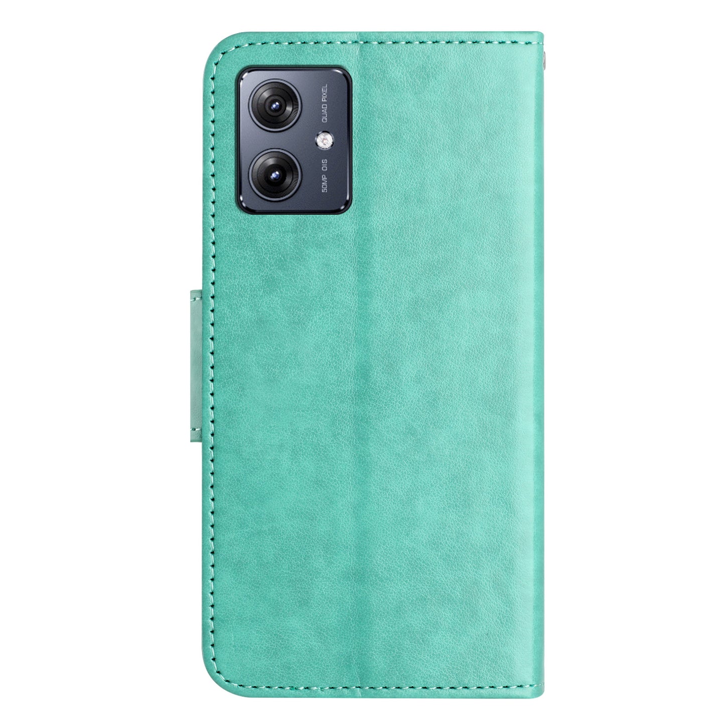 For Samsung Galaxy A06 Case Imprinted Mini Butterfly Leather Wallet Phone Cover - Green