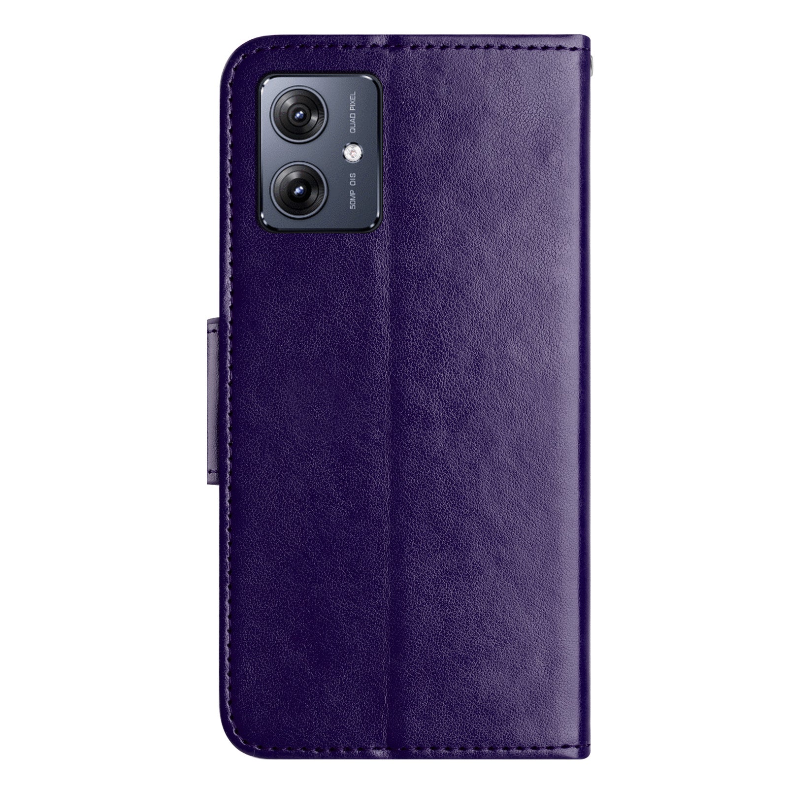 For Samsung Galaxy A06 Case Imprinted Mini Butterfly Leather Wallet Phone Cover - Dark Purple