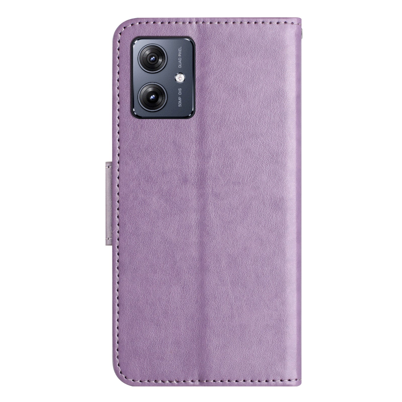 For Samsung Galaxy A06 Case Imprinted Mini Butterfly Leather Wallet Phone Cover - Purple