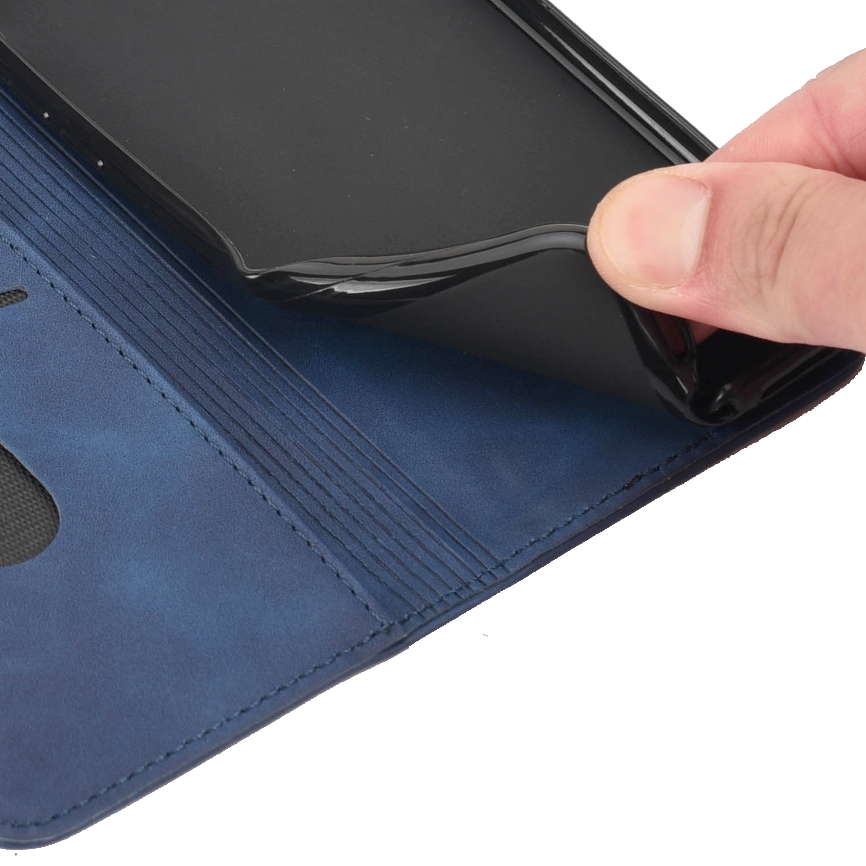 For Samsung Galaxy A06 Case PU Leather Shockproof Protection Wallet Phone Cover - Blue