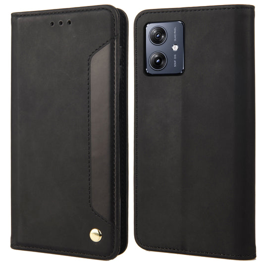 For Samsung Galaxy A06 Case PU Leather Shockproof Protection Wallet Phone Cover - Black