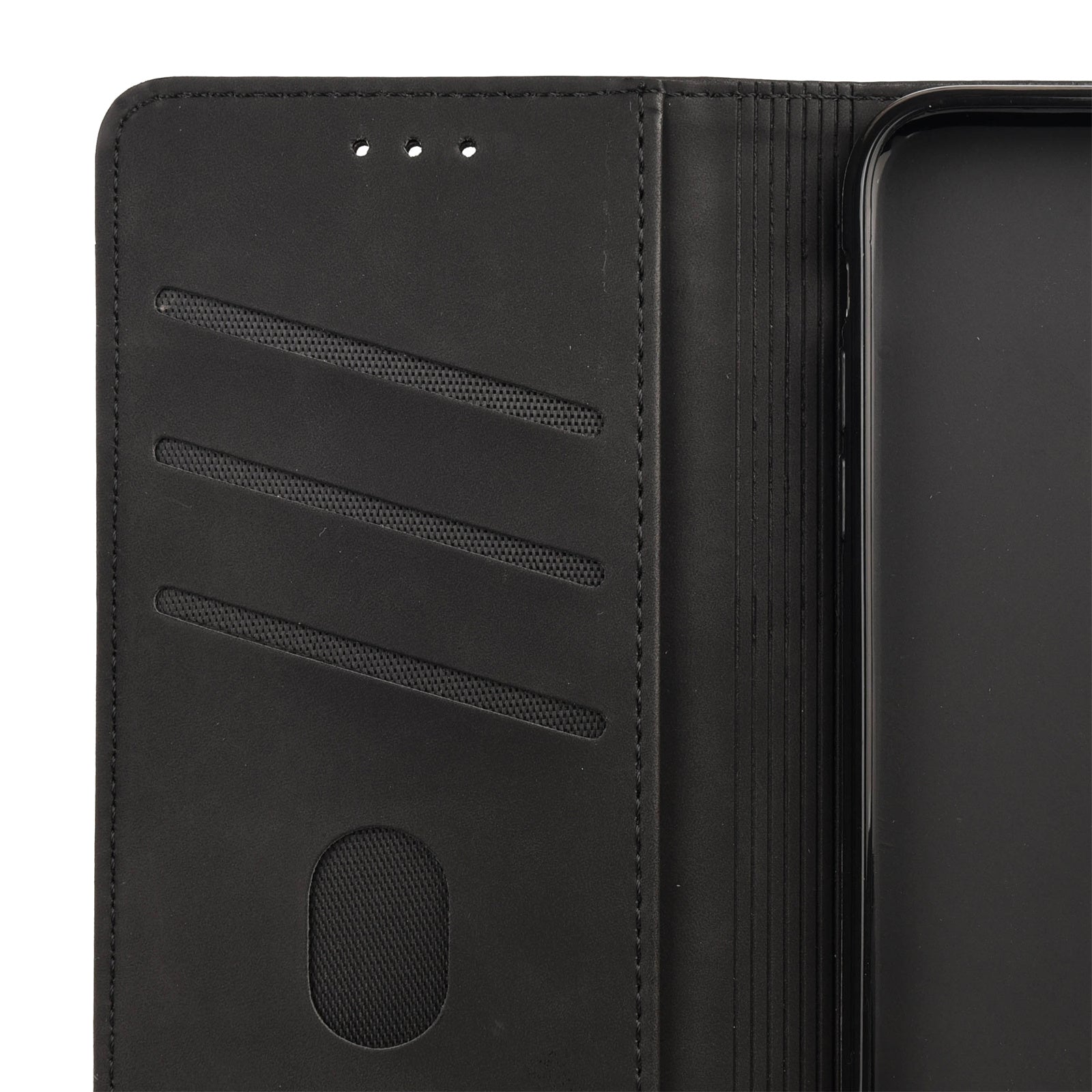 For Samsung Galaxy A06 Case PU Leather Shockproof Protection Wallet Phone Cover - Black