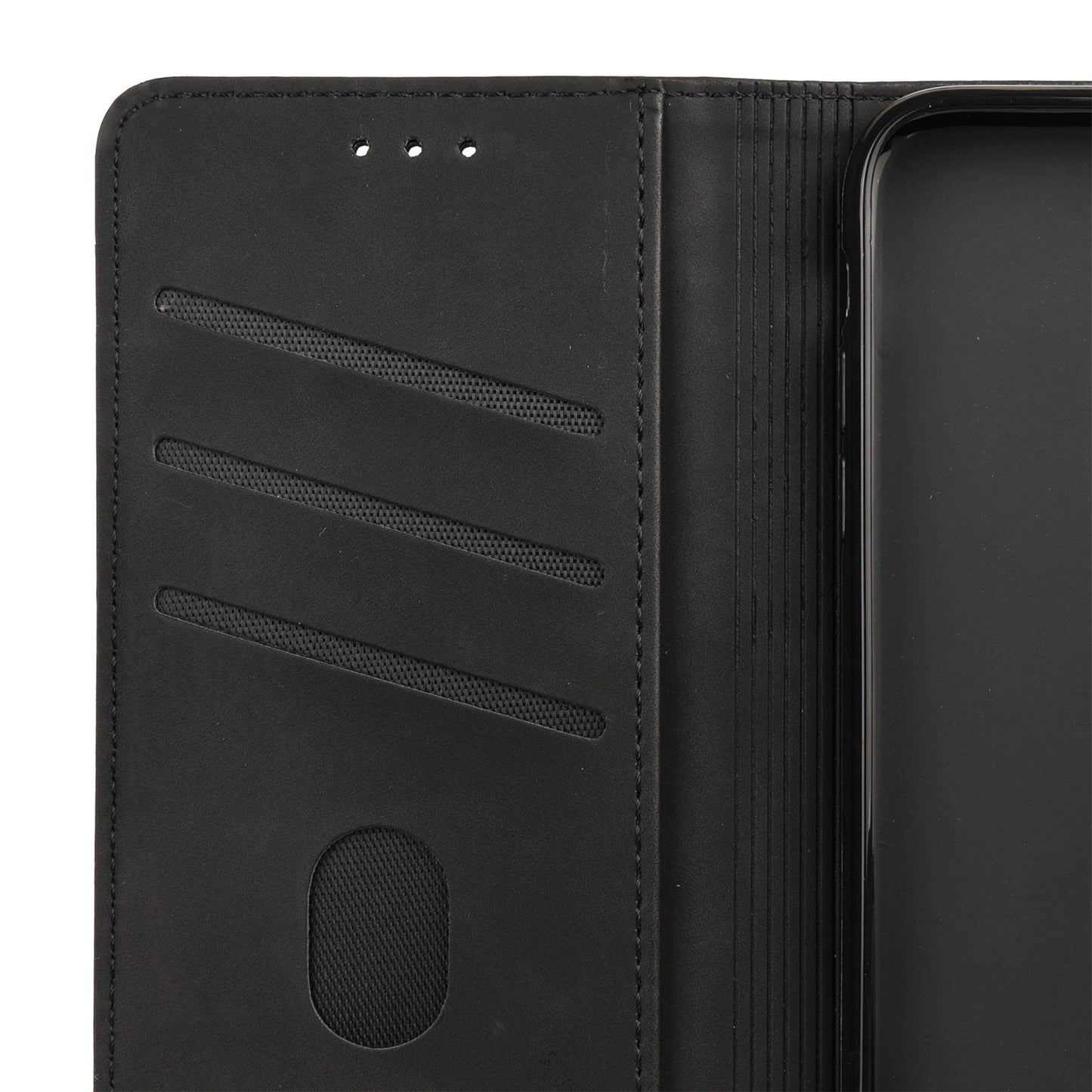 For Samsung Galaxy A06 Case PU Leather Shockproof Protection Wallet Phone Cover - Black