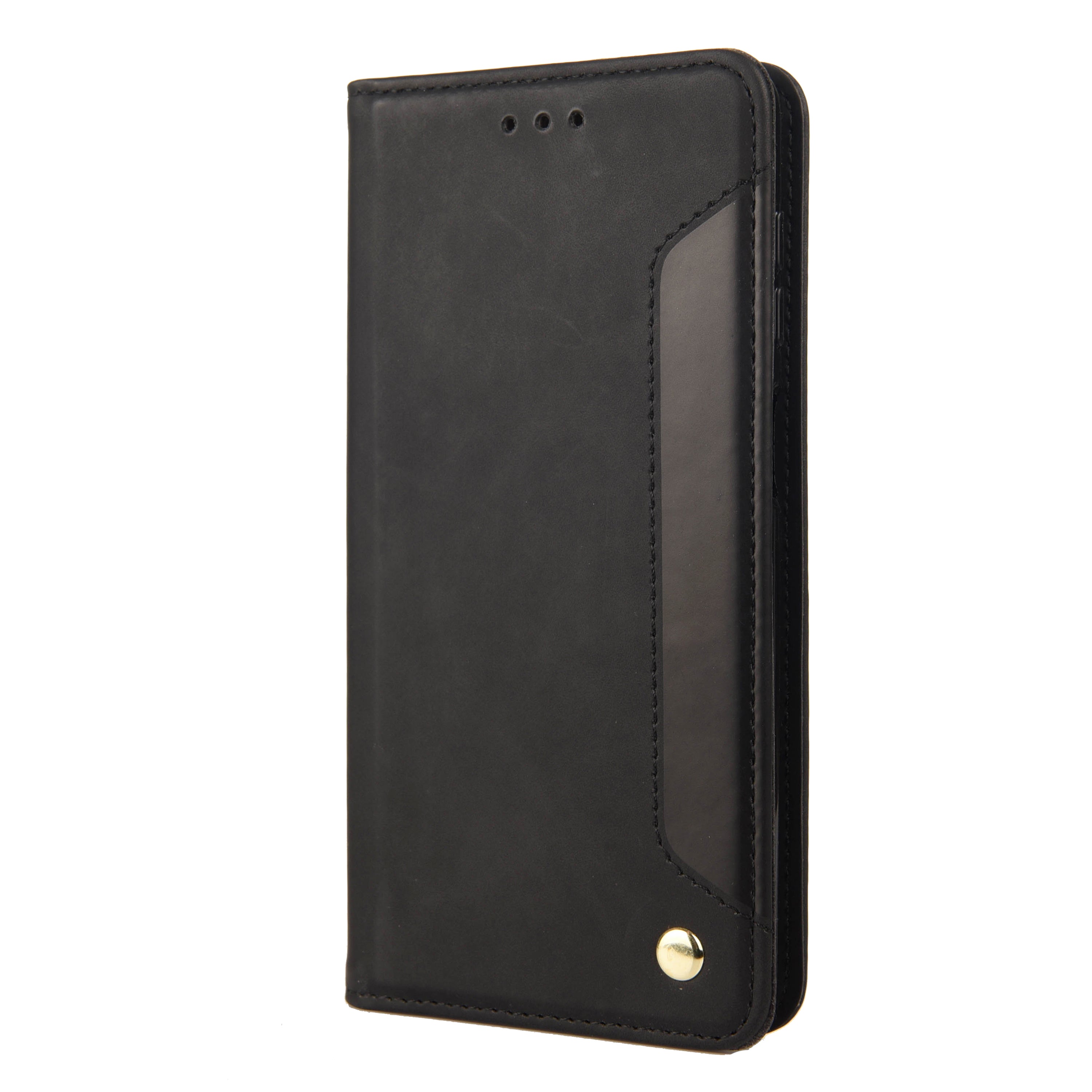 For Samsung Galaxy A06 Case PU Leather Shockproof Protection Wallet Phone Cover - Black