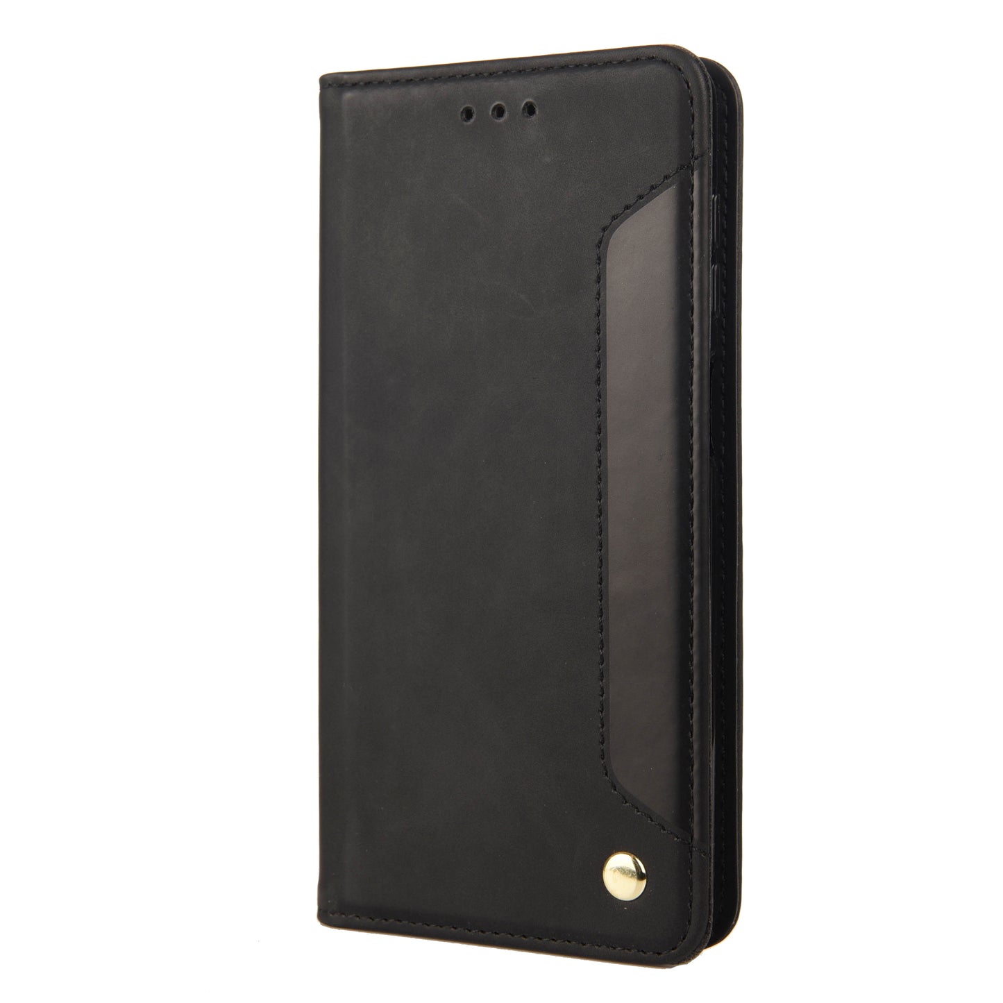 For Samsung Galaxy A06 Case PU Leather Shockproof Protection Wallet Phone Cover - Black