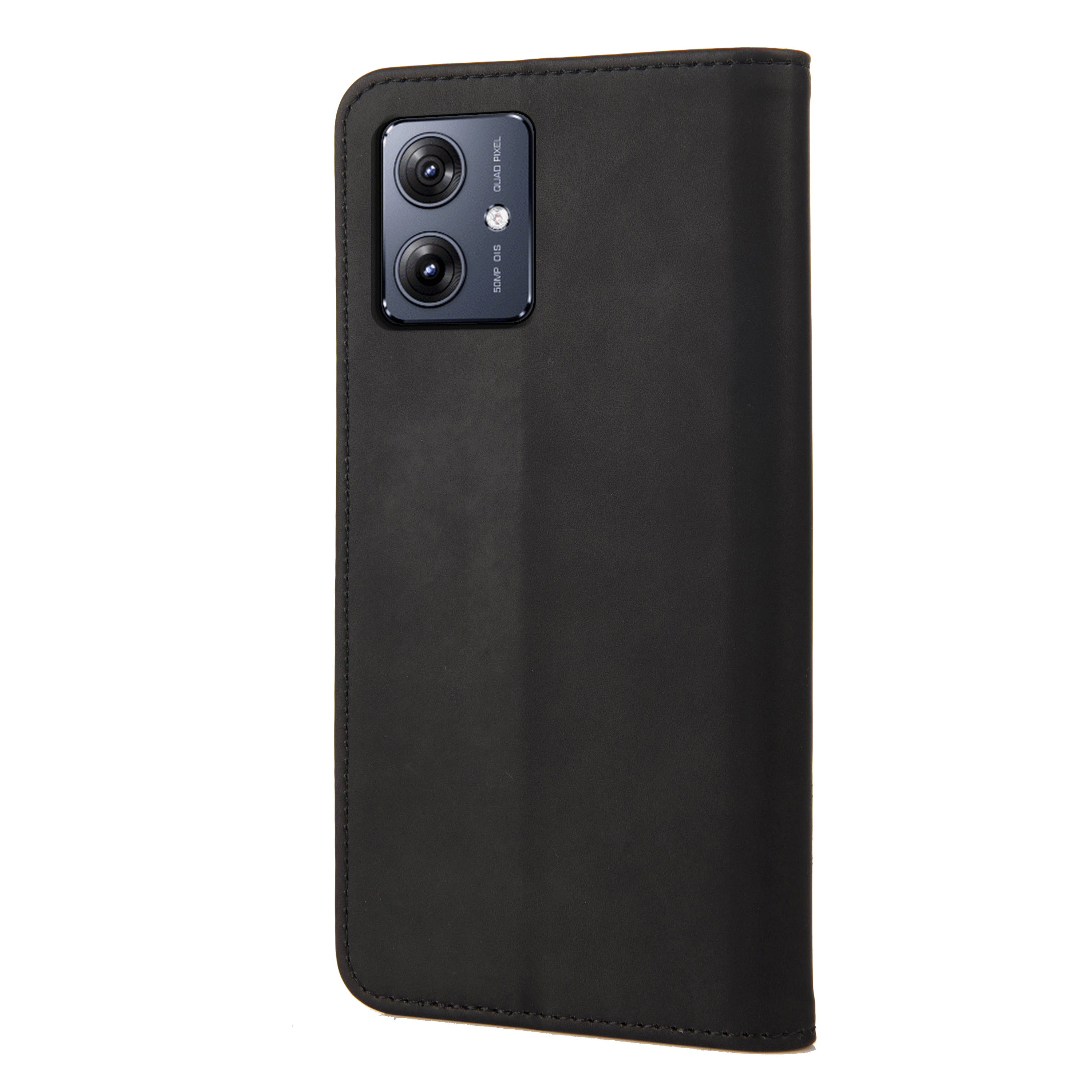 For Samsung Galaxy A06 Case PU Leather Shockproof Protection Wallet Phone Cover - Black