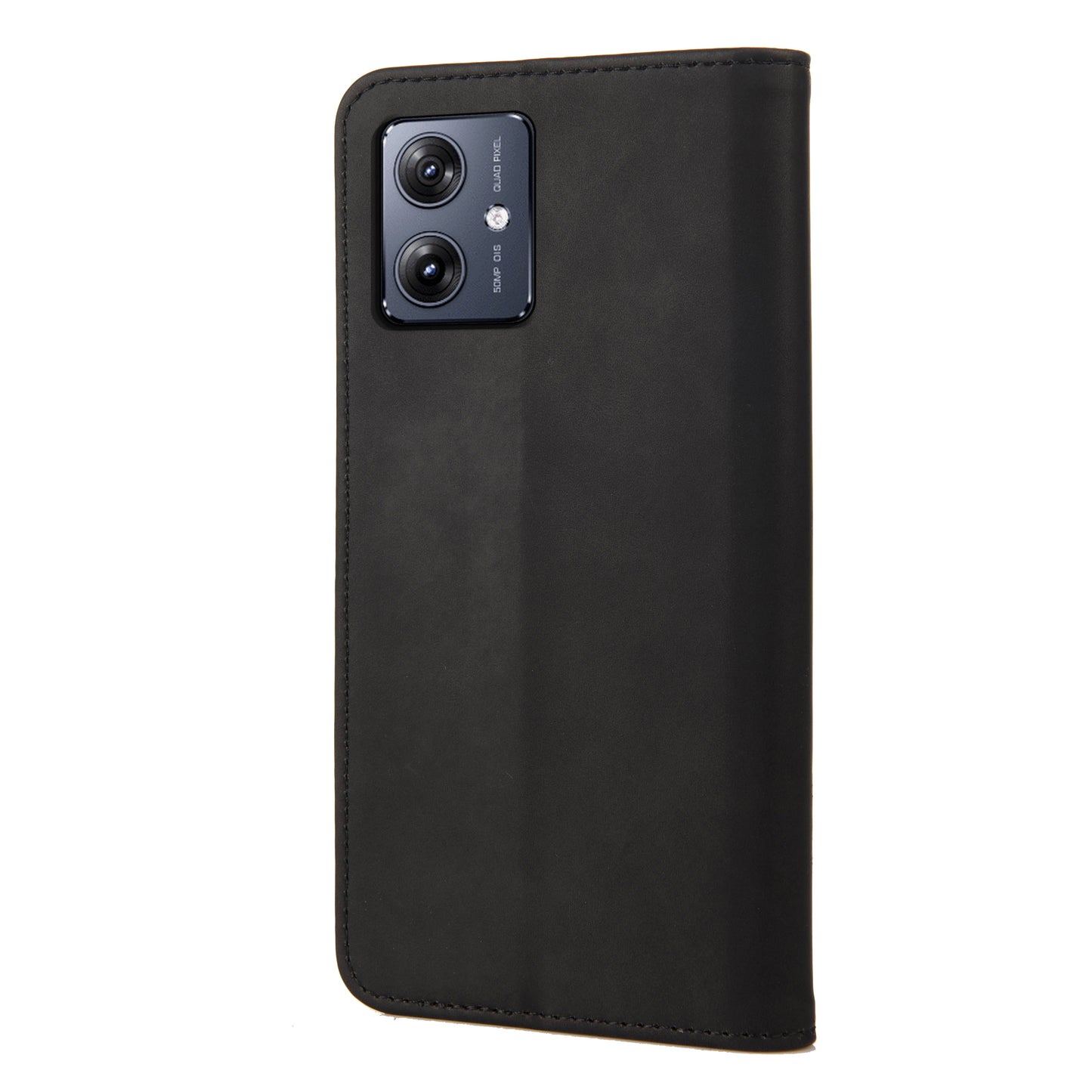 For Samsung Galaxy A06 Case PU Leather Shockproof Protection Wallet Phone Cover - Black