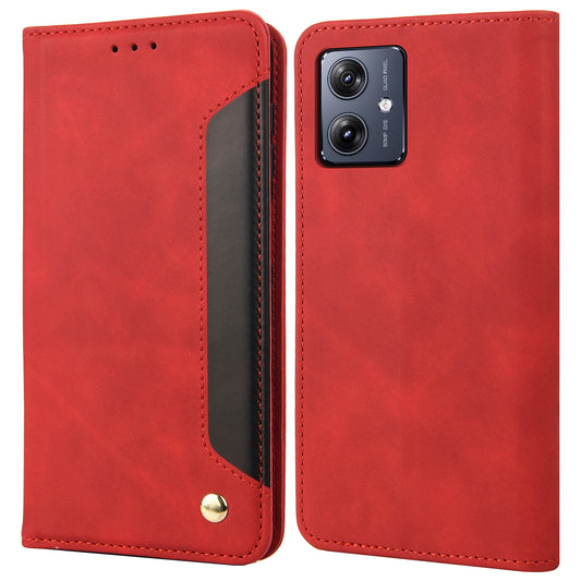 For Samsung Galaxy A06 Case PU Leather Shockproof Protection Wallet Phone Cover - Red