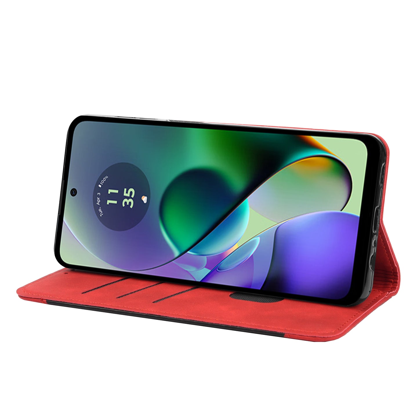 For Samsung Galaxy A06 Case PU Leather Shockproof Protection Wallet Phone Cover - Red