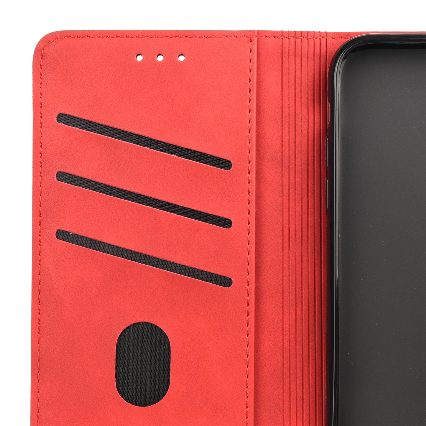 For Samsung Galaxy A06 Case PU Leather Shockproof Protection Wallet Phone Cover - Red