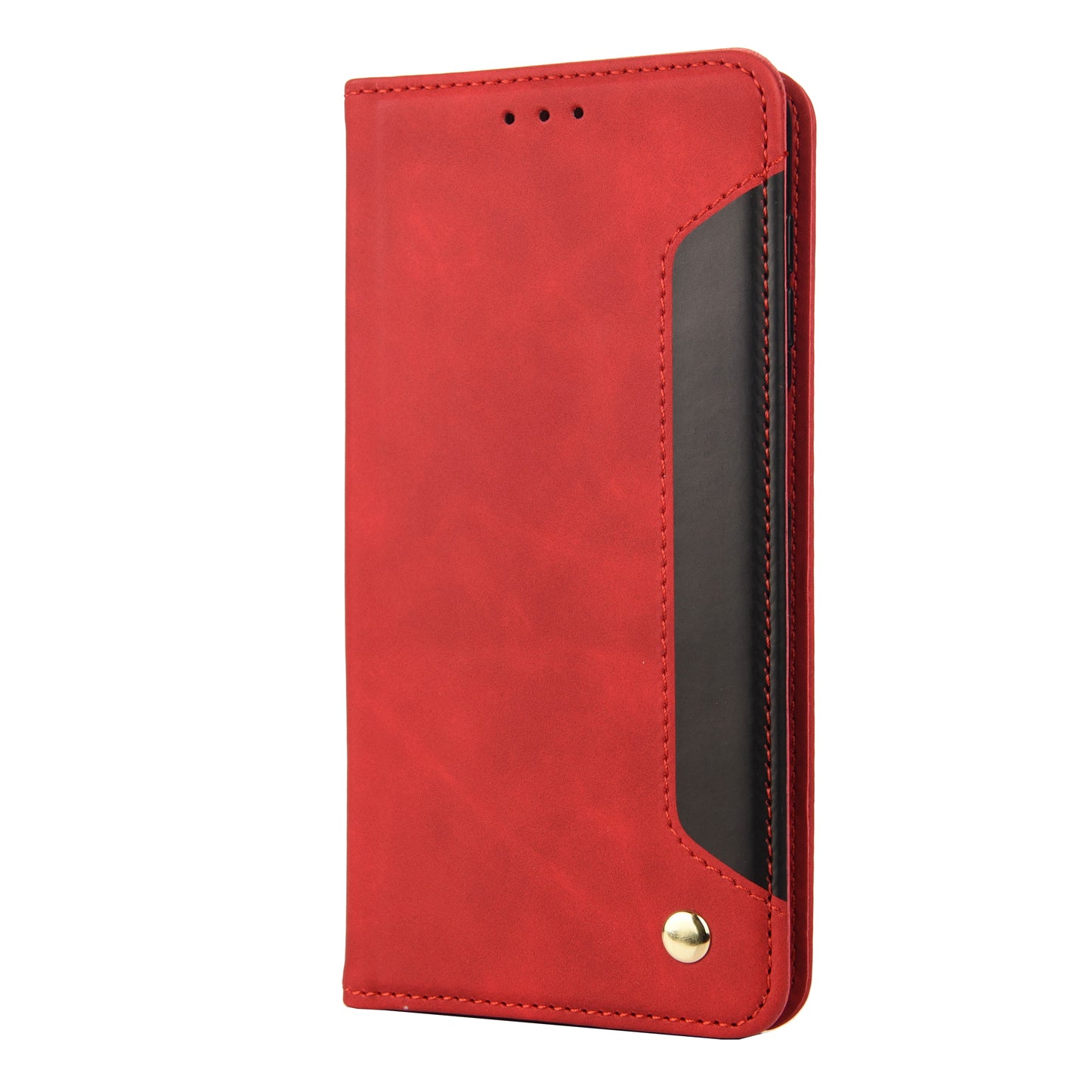 For Samsung Galaxy A06 Case PU Leather Shockproof Protection Wallet Phone Cover - Red