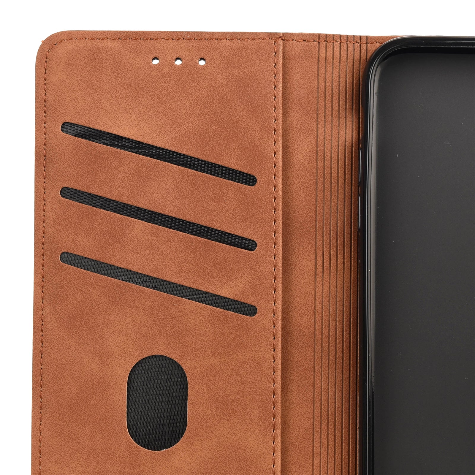 For Samsung Galaxy A06 Case PU Leather Shockproof Protection Wallet Phone Cover - Brown