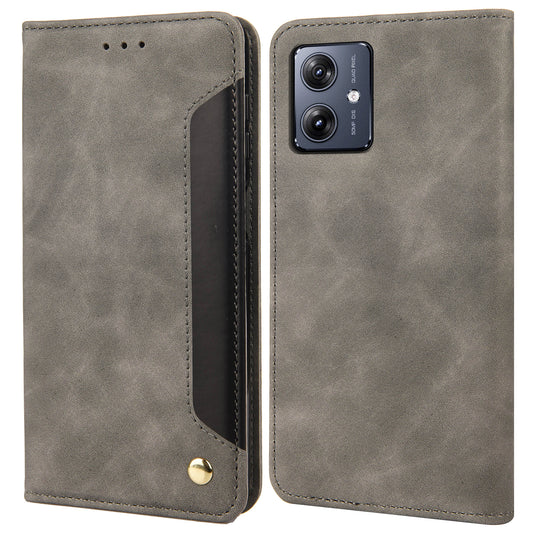 For Samsung Galaxy A06 Case PU Leather Shockproof Protection Wallet Phone Cover - Grey