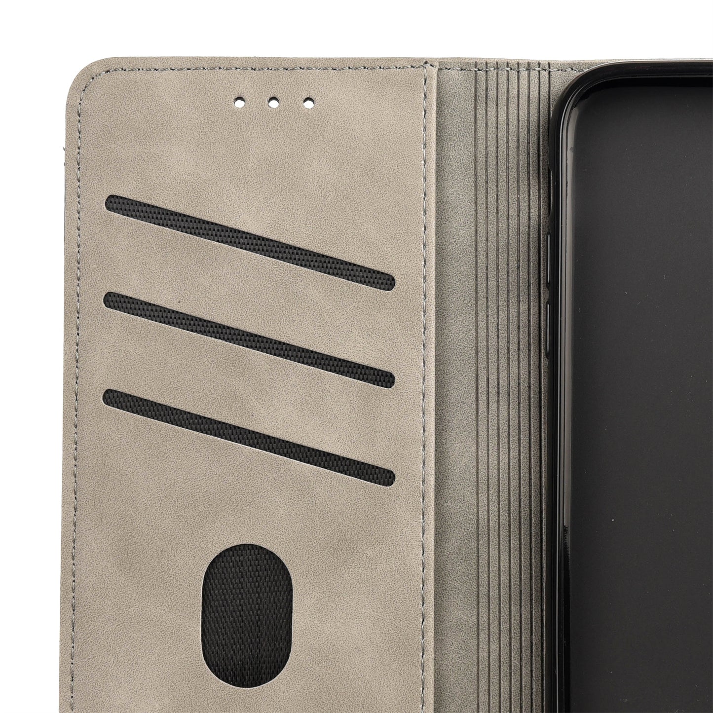 For Samsung Galaxy A06 Case PU Leather Shockproof Protection Wallet Phone Cover - Grey