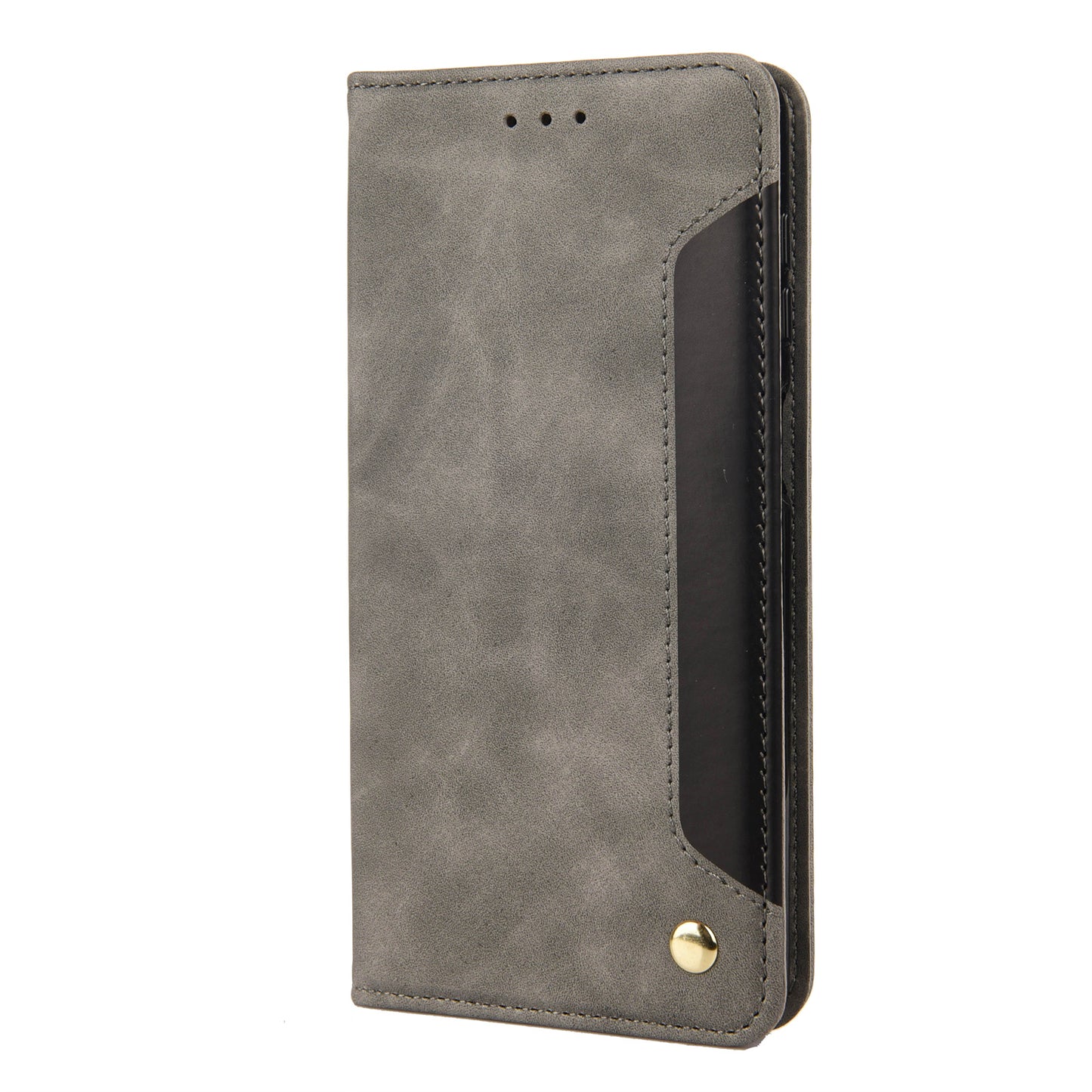 For Samsung Galaxy A06 Case PU Leather Shockproof Protection Wallet Phone Cover - Grey