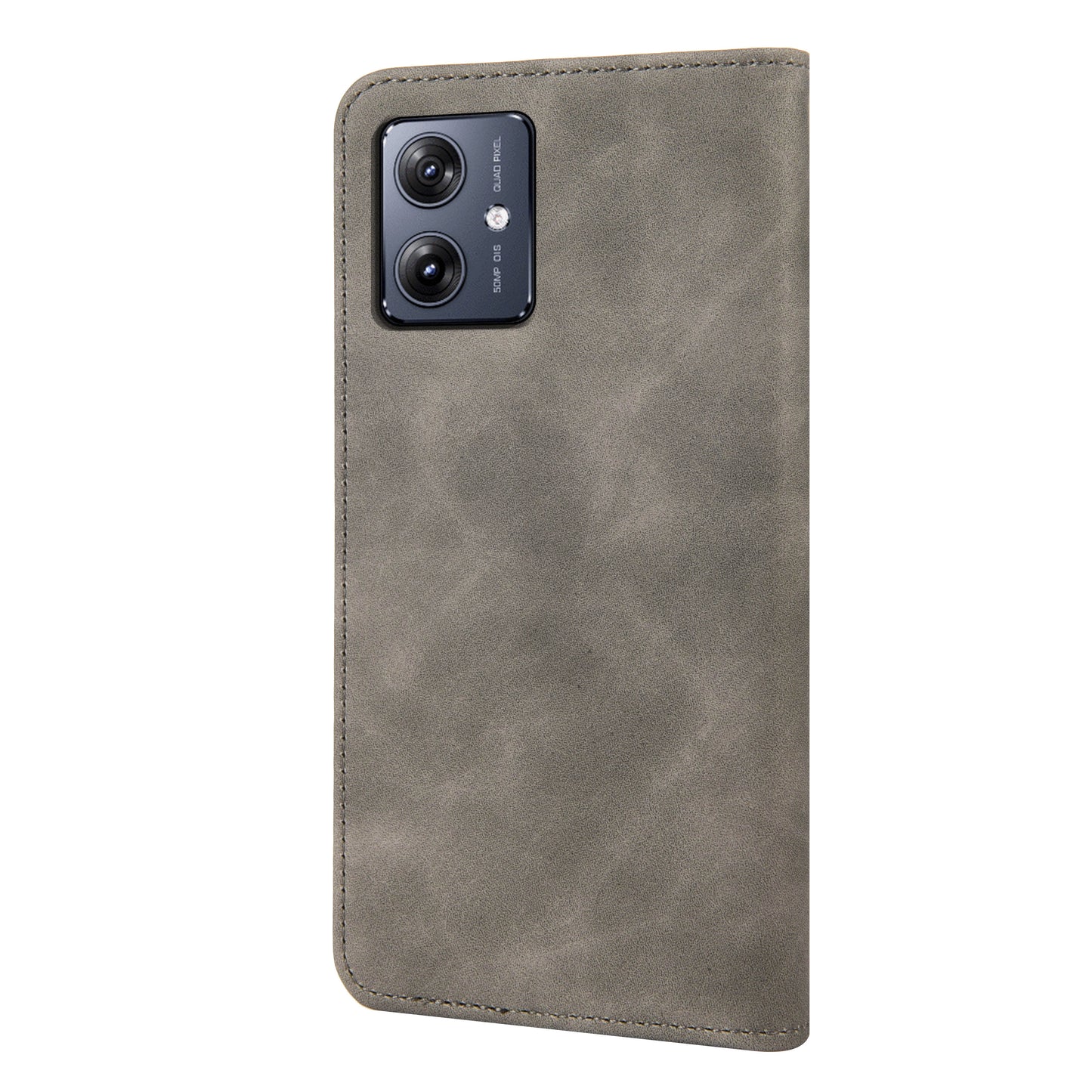 For Samsung Galaxy A06 Case PU Leather Shockproof Protection Wallet Phone Cover - Grey