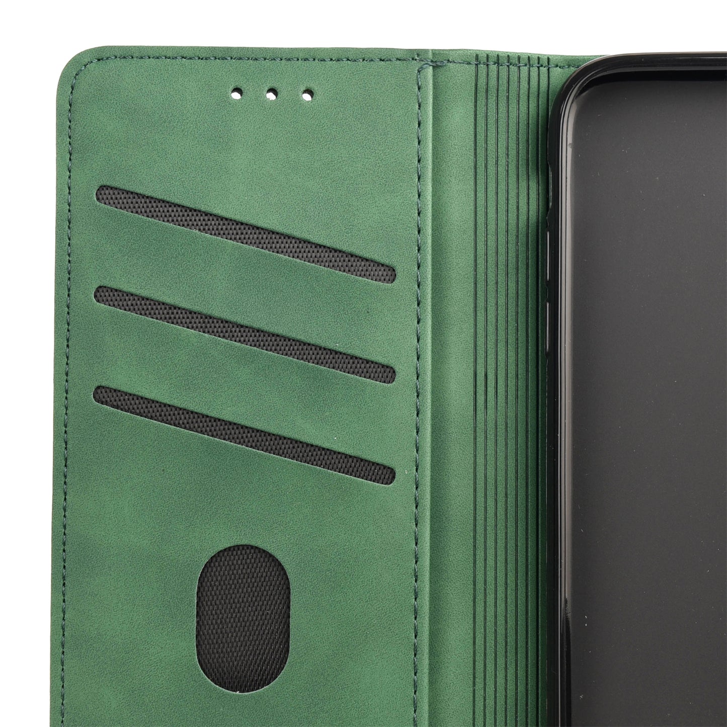 For Samsung Galaxy A06 Case PU Leather Shockproof Protection Wallet Phone Cover - Green