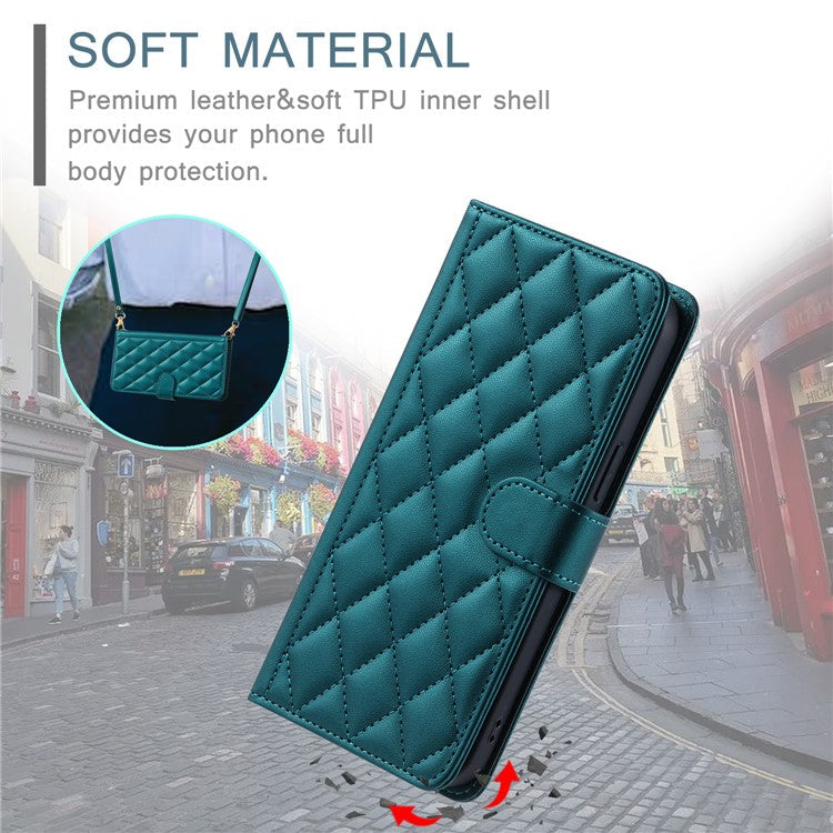 Leather Case for Oppo A80 5G / K12x 5G (India) / A3 Pro (Global) 5G / A3 Pro (India) 5G / A3x 5G (China) Wallet Phone Cover - Green