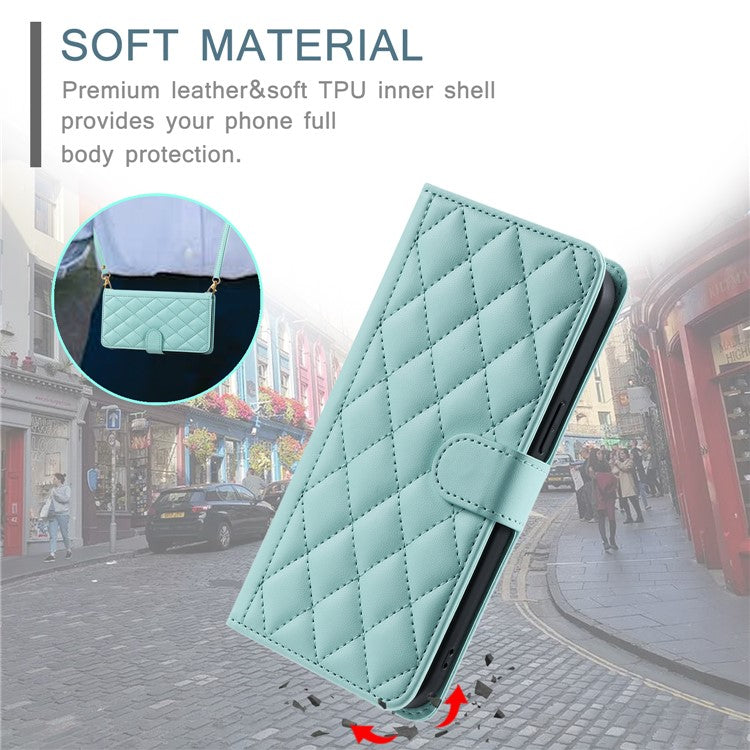 Leather Case for Oppo A80 5G / K12x 5G (India) / A3 Pro (Global) 5G / A3 Pro (India) 5G / A3x 5G (China) Wallet Phone Cover - Mint Green
