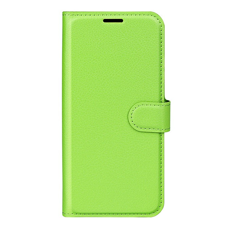 For Motorola Moto G75 5G Case Litchi Texture Shockproof Leather Wallet Phone Cover - Green