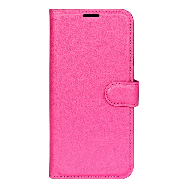 For Motorola Moto G75 5G Case Litchi Texture Shockproof Leather Wallet Phone Cover - Rose