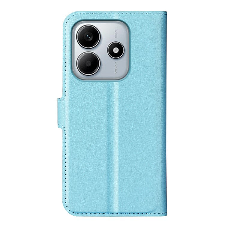For Xiaomi Redmi Note 14 5G Case Litchi Texture Shockproof Leather Wallet Phone Cover - Blue