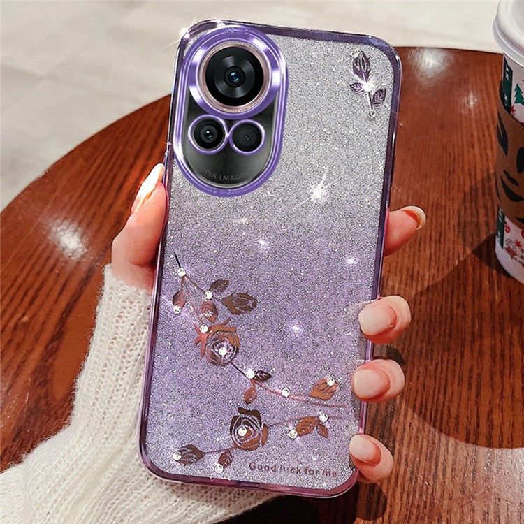 KADEM For Huawei nova 13 Case Flower TPU Flexible Gradient Phone Cover - Purple