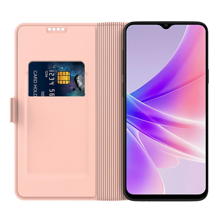 For Infinix Hot 50 4G Case Shockproof TPU Inner Shell Leather Phone Cover Card Slot - Rose Gold