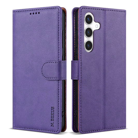 N.BEKUS CSJ-001 For Samsung Galaxy A16 4G / 5G Stand Case PU Leather Wallet Phone Cover - Purple