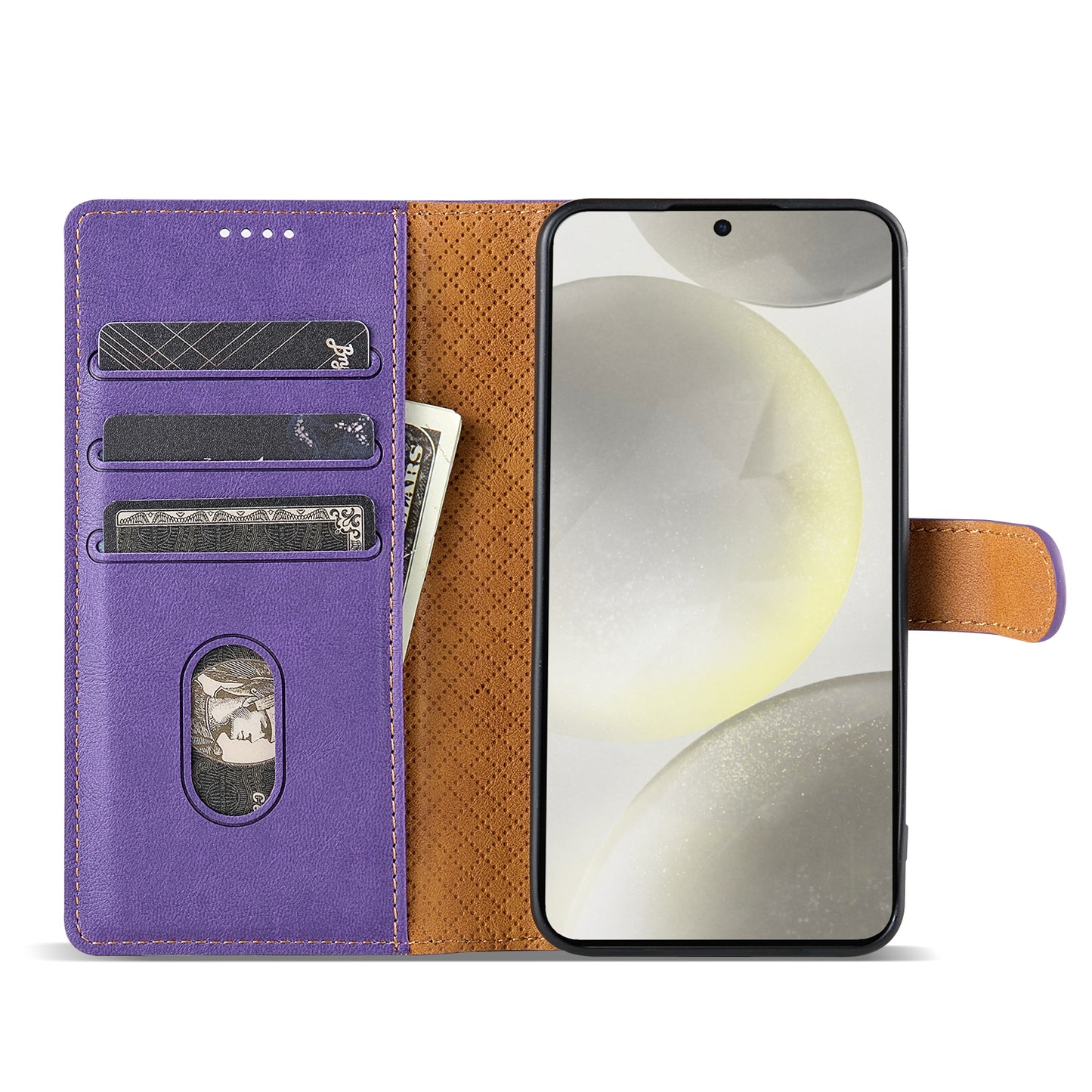 N.BEKUS CSJ-001 For Samsung Galaxy A16 4G / 5G Stand Case PU Leather Wallet Phone Cover - Purple