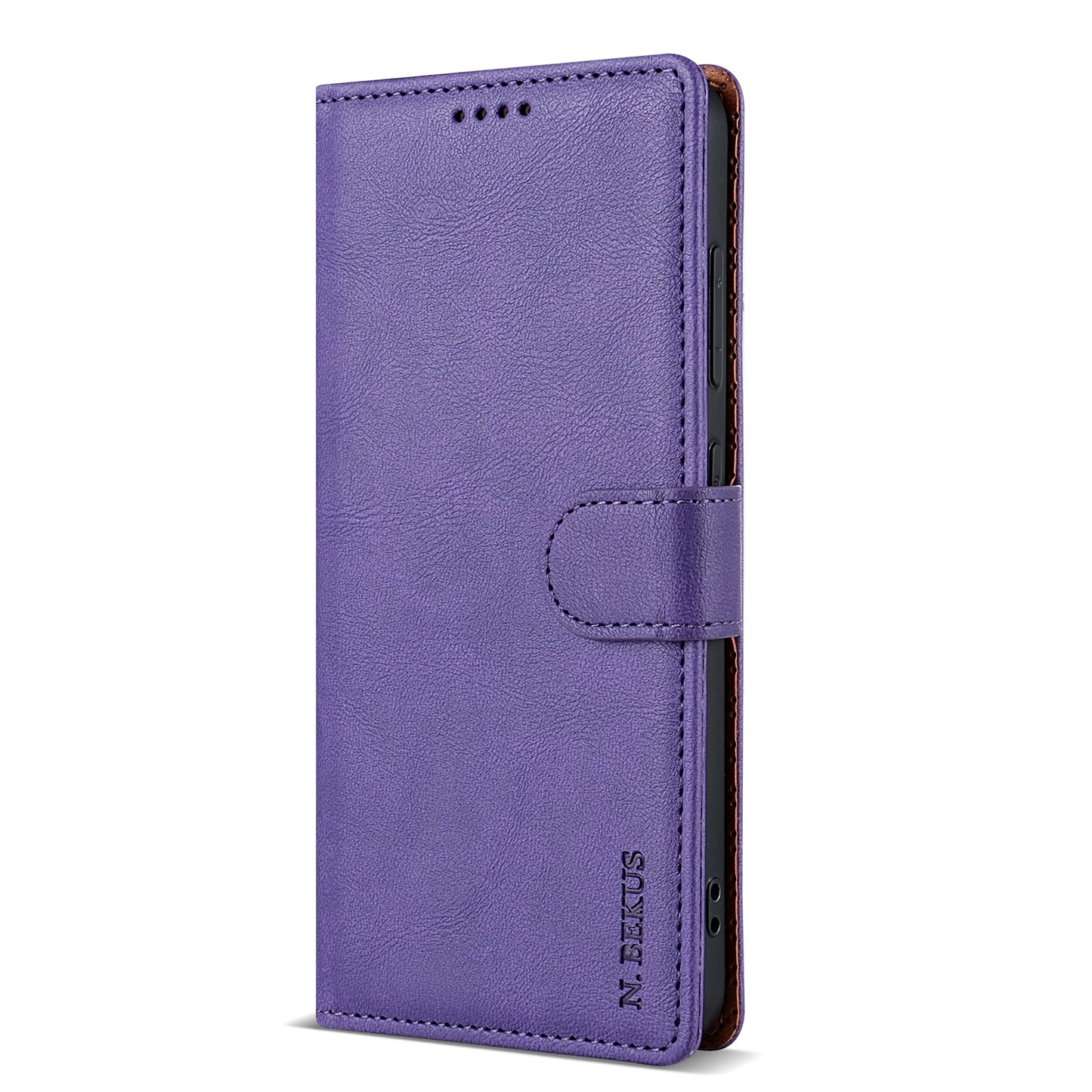 N.BEKUS CSJ-001 For Samsung Galaxy A16 4G / 5G Stand Case PU Leather Wallet Phone Cover - Purple